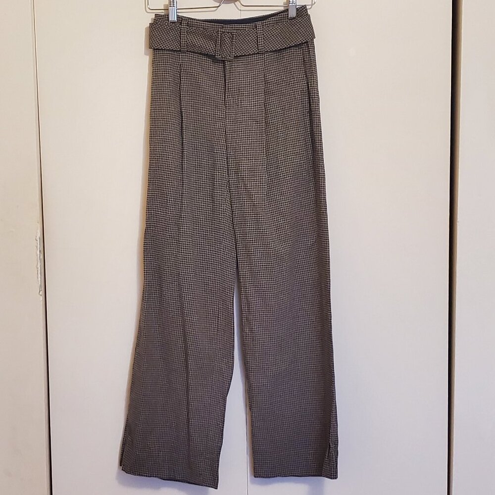 Banana Republic Wool Blend Wide Leg Belted Trousers